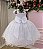 Vestido Infantil Festa Luxo Menina Pérolas Branco Luxo - Imagem 9