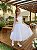 Vestido Infantil Festa Luxo Menina Pérolas Branco Luxo - Imagem 1