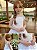 Vestido Infantil Festa Luxo Menina Pérolas Branco Luxo - Imagem 4