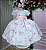Vestido Infantil Azul Bebe Jardim das Borboletas Festa Luxo Aniversário, Igreja, Casamento - Imagem 1