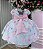 Vestido Infantil Azul Bebe Jardim das Borboletas Festa Luxo Aniversário, Igreja, Casamento - Imagem 6