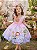 Vestido Infantil Rosa Bosque Safari Busto Strass Pérolas - Imagem 2