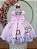 Vestido Infantil Rosa Bosque Safari Busto Strass Pérolas - Imagem 6
