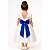 Faixa ajustável com Laço Azul Royal para Vestidos Daminhas e Formatura - Imagem 1