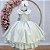 Vestido Infantil Luxo Festa Verde Menta com Glitter e Pérolas - Imagem 2