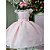Vestido Infantil Rosa Festa Luxo Igreja - Imagem 3