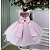 Vestido Infantil Rosa Festa Luxo Igreja - Imagem 5