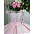 Vestido Infantil Rosa Festa Luxo Igreja - Imagem 4