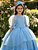 Vestido Infantil Azul Claro Busto Renda Daminhas Festas Luxo - Imagem 2