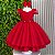 Vestido Infantil Vermelho Daminhas Festas Casamento - Imagem 1