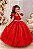 Vestido Festa Infantil Princesa Formatura Daminha Vermelho - Imagem 1