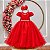 Vestido Festa Infantil Princesa Formatura Daminha Vermelho - Imagem 3