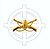Distintivo de gola dourado Infantaria - Imagem 1