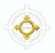 Distintivo de gola dourado Comunicações - Imagem 1