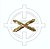 Distintivo de gola dourado Material Bélico - Imagem 1