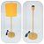 Abajur Luminária Dan Dourado Cupula Amarelo - Imagem 2