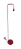 Luminária De Chão Coluna Vermelha Orla Com Cúpula - Imagem 3