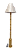 Luminária De Chão Ana Dourado Com Cupula Algodão Cru - Imagem 2