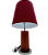 Abajur Luminária Reta Cúpula Tecido Bordo - Imagem 1