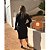 Vestido Preto de Tricô com decote gota. - Imagem 3
