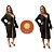 Vestido Preto de Tricô com decote gota. - Imagem 2