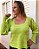 Blusa de Tricô com Linha de Acrilã decote quadrado - Imagem 3