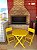 Kit 2x1 Pratika Amarelo - 1 Mesa e 2 Cadeiras Dobráveis - Ecomobili - Imagem 3