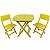 Kit 2x1 Pratika Amarelo - 1 Mesa e 2 Cadeiras Dobráveis - Ecomobili - Imagem 1