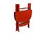 Kit 4 x1 Pratika Vermelho - 1 Mesa e 4 Cadeiras Dobráveis - Ecomobili - Imagem 6
