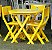 Kit 4 x1 Pratika Amarelo - 1 Mesa e 4 Cadeiras Dobráveis - Ecomobili - Imagem 5
