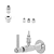 Registro com Saída para Purificador Kit Universal com 5 Adaptadores - Imagem 1