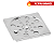 Ralo Tampa Quadrada 15 cm com Caixilho - Imagem 1