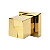 Acabamento Quadrado Metal Registro Pressão Gaveta Adaptador Docol x Deca Dourado Luxo - Imagem 1