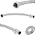 Kit de Engates Mangueira Flexível Inox Trançado 30 Cm Para Misturador - Imagem 2