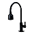 Torneira Cozinha Preta Luxo Mesa Gourmet Com Chuveirinho Black 2 Jatos ABS - Imagem 9