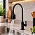 Torneira Cozinha Preta Luxo Mesa Gourmet Com Chuveirinho Black 2 Jatos ABS - Imagem 8