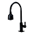 Torneira Cozinha Preta Luxo Mesa Gourmet Com Chuveirinho Black 2 Jatos ABS - Imagem 1