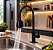 Torneira Cozinha Preta Luxo Mesa Gourmet Com Chuveirinho Black 2 Jatos ABS - Imagem 2