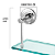 Porta Shampoo Vidro Metal Parede Box Banheiro Standard - Imagem 5