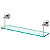 Porta Shampoo Vidro Metal Parede Box Banheiro Standard - Imagem 1