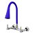 Torneira Misturador C51 Gourmet Flexível Cone Azul Parede - Imagem 1