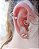 Piercing daith coração cravejado orelha direita Prata 925 - Imagem 2