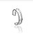 Piercing fake aro duplo liso Prata 925 - Imagem 1