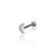 Piercing lua cravejada Prata 925 - Imagem 1