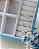 Conjunto gota zircônia Azul Claro borda cravejada Prata 925 - Imagem 2