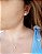 Conjunto gota zircônia Azul Claro borda cravejada Prata 925 - Imagem 5