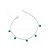 Pulseira corações verde Prata 925 - Imagem 1