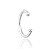 Piercing fake liso fino Prata 925 - Imagem 1