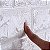Kit 20 Peças Painel Adesivo 3D Alto Relevo 70x15cm Branco - Imagem 1