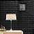 Painel Adesivo 3d Alto Relevo Tijolo Kit 15 Peças 77x70 Preto - Imagem 3